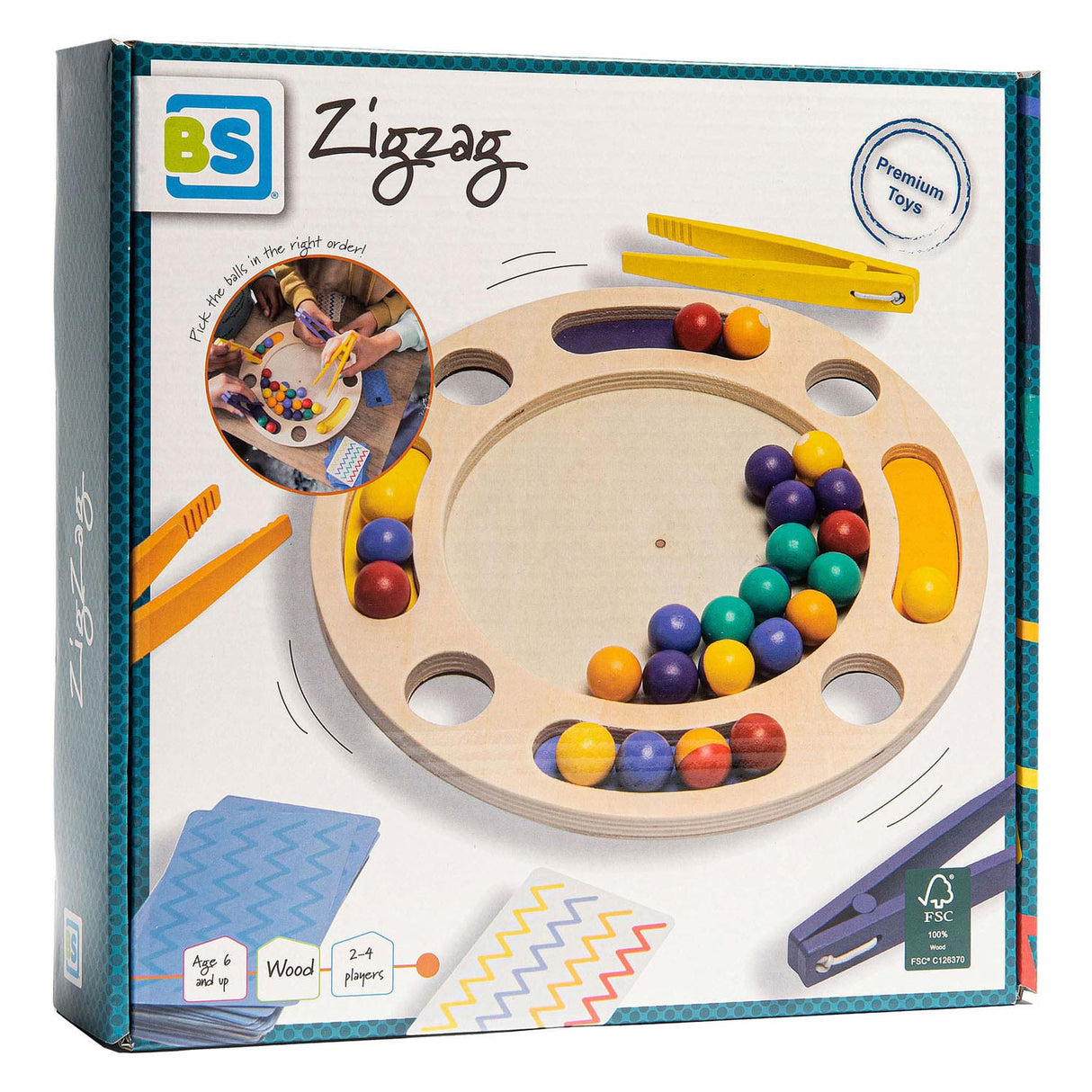 Bs Toys Bs Zickzack – strategisches Kartenspiel – FSC-Holz – 2 bis 4 Spieler – ab 6 Jahren