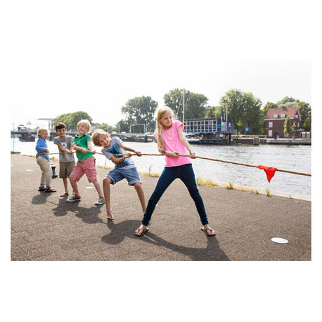 Bs Toys Tauziehen – 10 Meter langes Seil mit Aufbewahrungstasche – sportliches Outdoor-Spiel für Kinder ab 6 Jahren