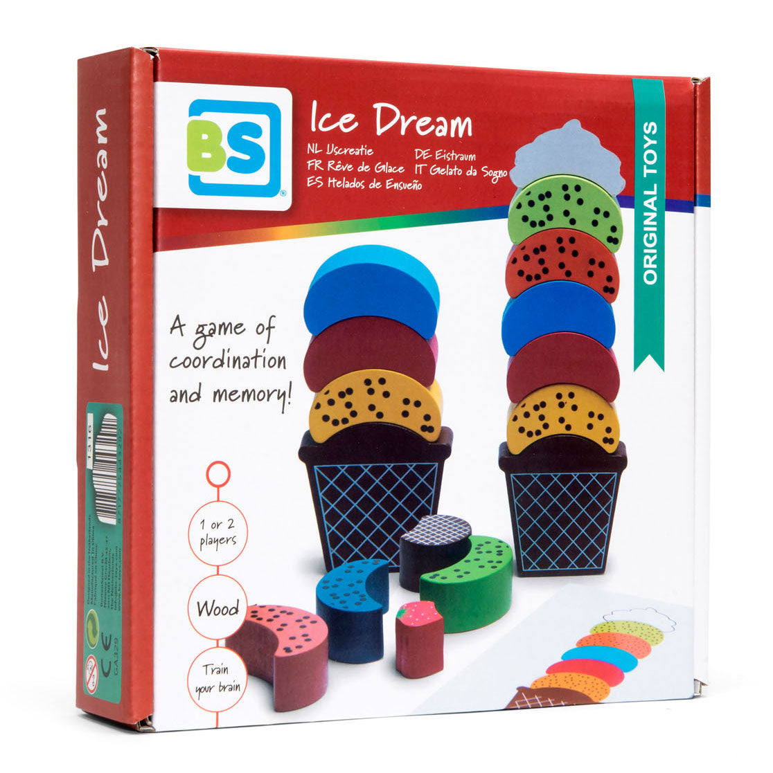 Bs Toys Ice Cream Creations Holz – Balance- und Stapelspiel