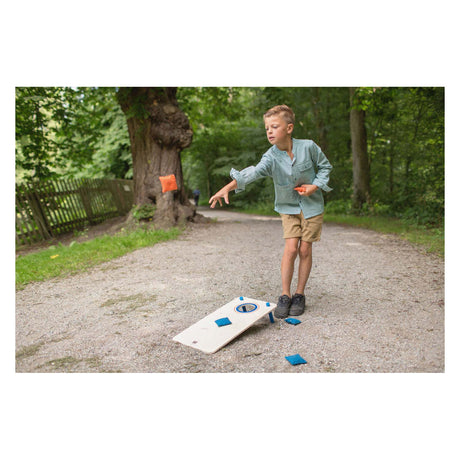 Bs Toys Cornhole-Spiel – Sitzsack-Spiel – Outdoor-Spielzeug ab 8 Jahren – Sitzsack-Wurfspiel-Spielzeugset – Spiele für Kinder – Outdoor-Spielzeug – Outdoor-Spiel – Outdoor-Spiele – Gartenspielzeug – Geschenk für Kind