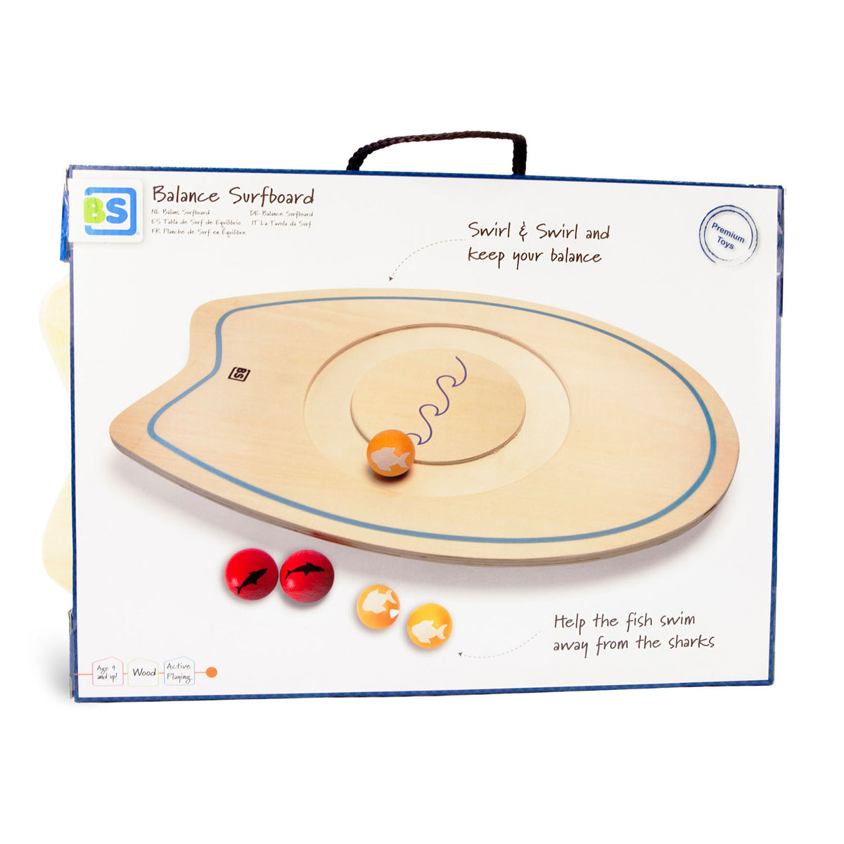 Bs Toys Outdoor-Spielzeug Balance-Spiel Surfbrett – 50 cm – Holzspielzeug – Balance-Spielzeug – Balance-Spiel – Geschenk für Kind