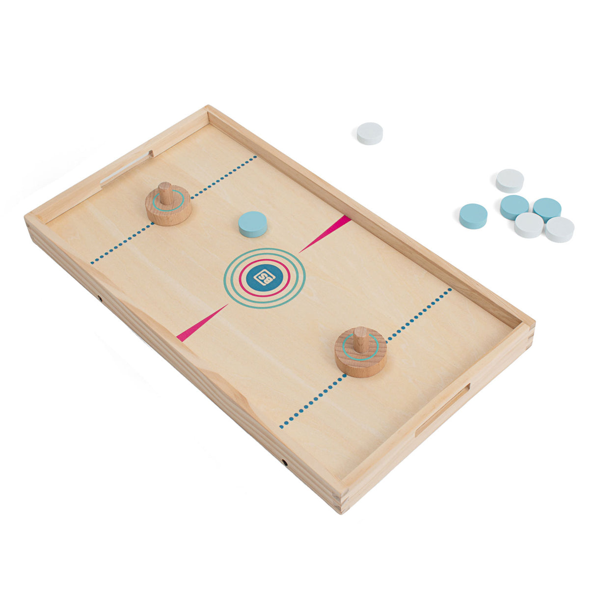 Bs Toys Sling Puck und Tischhockey-Actionspiel – 2-in-1-Brettspiel – Kinderspielzeug – ab 6 Jahren – 2 Spieler