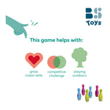 BS Toys Holz-Bowling-Set Skittels Junior, 7-teilig.