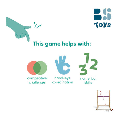 Bs Toys Pendelspiel – Wurfspiel für Kinder und Erwachsene – Holz – Pendelspiel – Leitergolf – Outdoor-Spielzeug – Outdoor-Spiel – Wurfspiel – Outdoor-Spielzeug – Outdoor-Spiel – Outdoor-Spiele – Gartenspielzeug