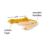 Bs Toys Springseil gelb mit Holzgriffen
