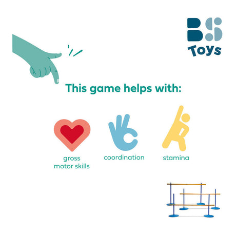 Bs Toys Hürden und Limbo-Tanzen – Kinderspielzeug – Outdoor-Spielzeug – Steckenpferd-Hindernis – Spiele für Kinder – Outdoor-Spielzeug – Outdoor-Spiele – Outdoor-Spiele – Gartenspielzeug – Spielzeug 6 Jahre