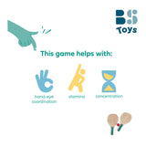 Bs Toys Holz-Padelschläger – Padelschläger – Padelschläger für Kinder – Outdoor-Spielzeug für Kinder – Lernspielzeug – Geschenk für Kinder – Holzspielzeug – Outdoor-Spielzeug – Strandspielzeug – Sport
