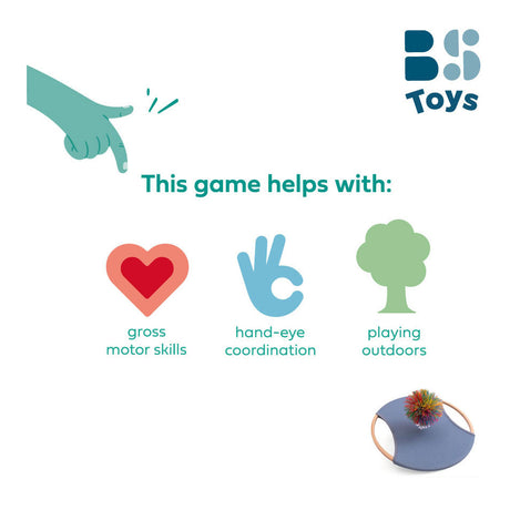 Bs Toys Hüpfschläger – Bambusspielzeug aus Holz – Spielzeug für draußen – Fangspiel – Spiele für Kinder – Spielzeug für draußen – Spiele für draußen – Spiele für draußen – Gartenspielzeug – Strandspielzeug – Geschenk für Kinder