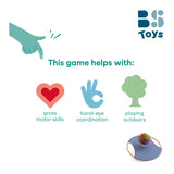 Bs Toys Hüpfschläger – Bambusspielzeug aus Holz – Spielzeug für draußen – Fangspiel – Spiele für Kinder – Spielzeug für draußen – Spiele für draußen – Spiele für draußen – Gartenspielzeug – Strandspielzeug – Geschenk für Kinder