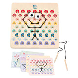 BS Toys Thread and Code GA519 – Streichspiel aus Holz mit Kartenseilen
