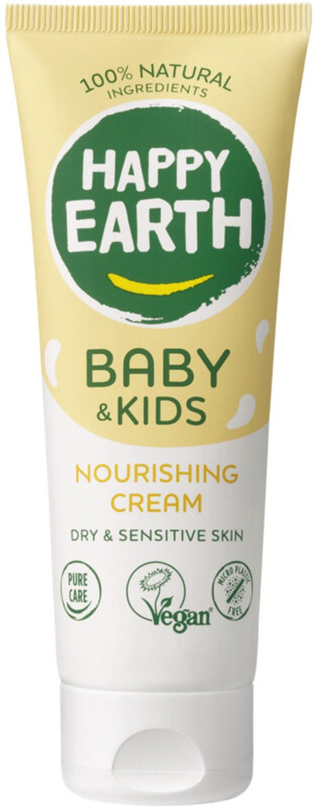 Happy earth voedende crème - baby kids - 100% natuurlijk - voor droge gevoelige babyhuid – 75 ml