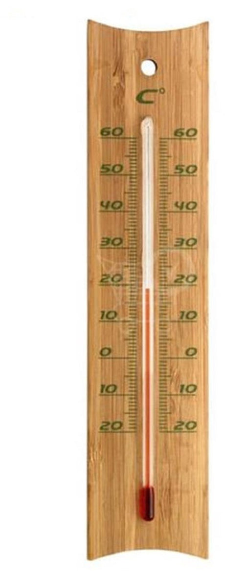 Ubbink thermometer bamboe - 20 cm - binnen buiten - celsius - buitenthemometers