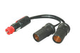 12-Volt-Adapterkabel Uni-Stecker auf Doppelsteckdose Zigarettensteckdose