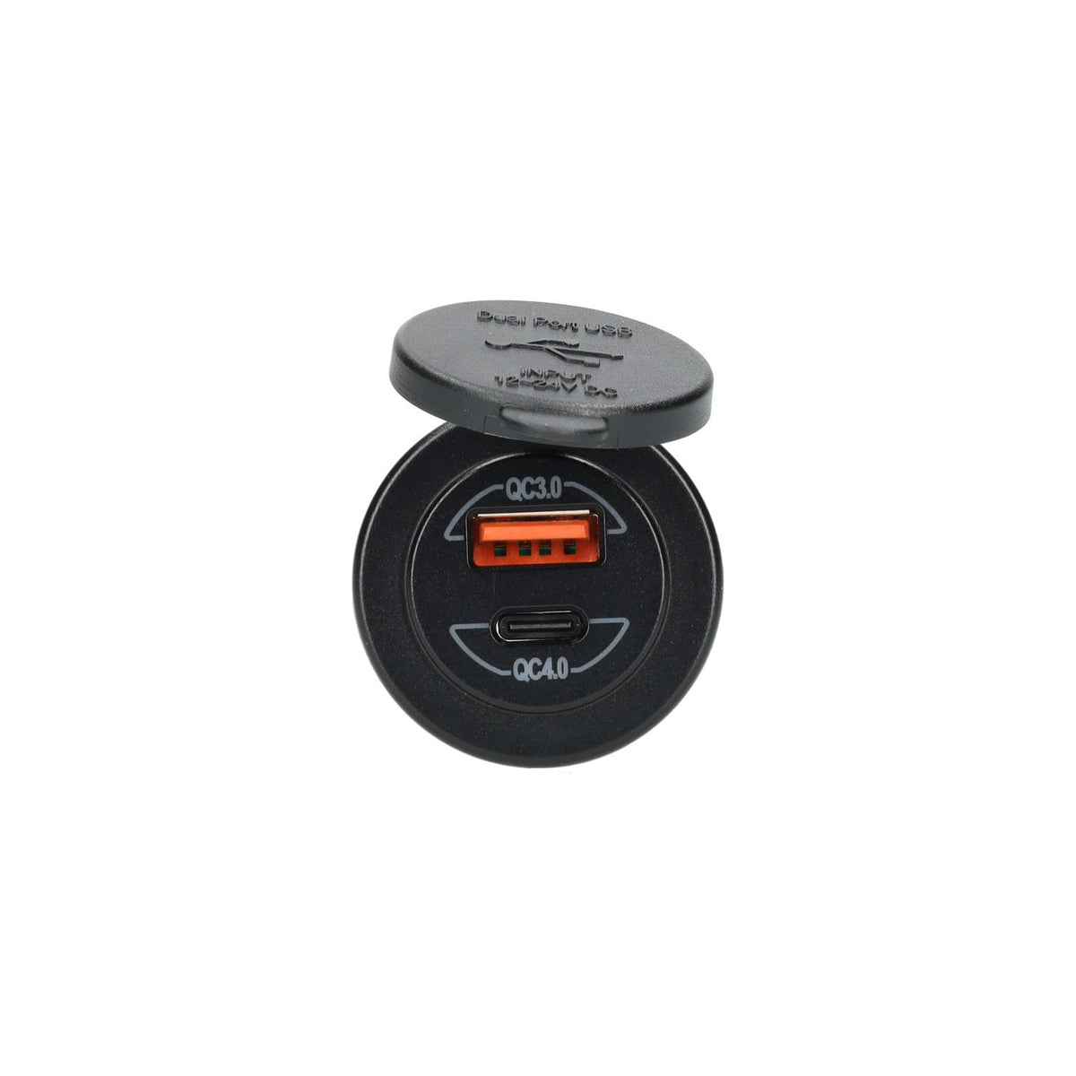 Power line usb lader inbouw met usb-a qc3.0 en usb-c qc4.0
