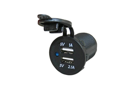 Powerline USB-Ladegerät integriert mit 2x USB-A mit maximalem Ladestrom 3,1a