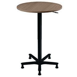 Bach Stehtisch rund Stehhöhe Hammer 70 75 x 72 - 114 cm Walnussbein schwarz
