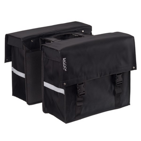 Bagoo doppelte Fahrradtasche Bisonyl schwarz, Fassungsvermögen 46l