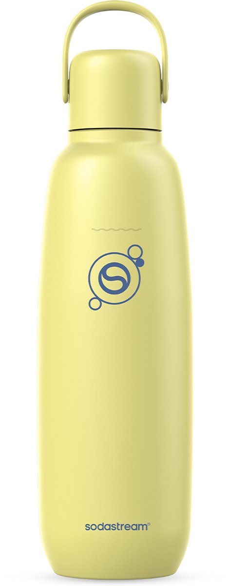 Sodastream 0.9l fizz go™ roestvrijstalen bruiswaterfles (lemon)