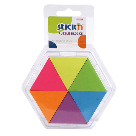 Einfaches Haftnotizen-Puzzle in 6 Farben