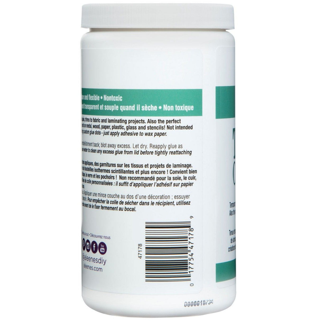 Aleene's • tack-it over over repositionable adhesive 16 fl. oz. Glas