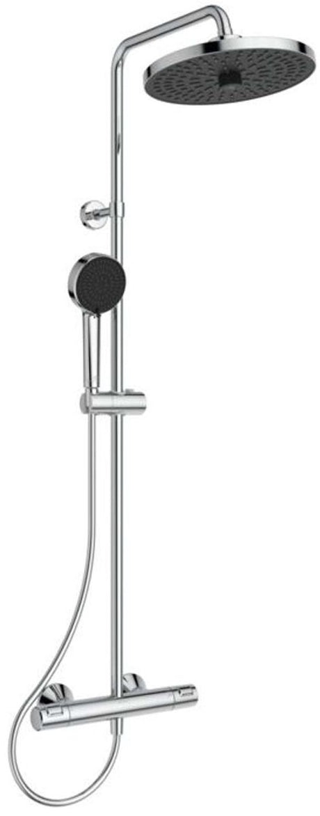 Ideal standard ceratherm - doucheset met thermostaat, diameter 26 cm, 2 jets, chroom a7210aa