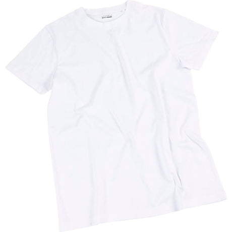 T-Shirt weiß mit runden Halsbaumwolle, Größe l