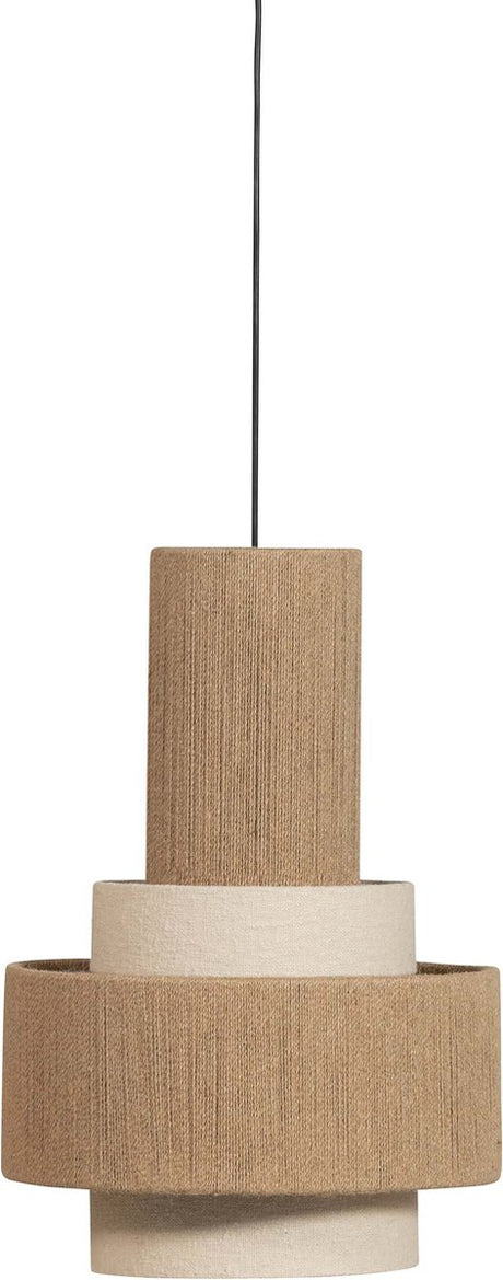 Woood pelle hanglamp - touw - naturel - 56x38x38