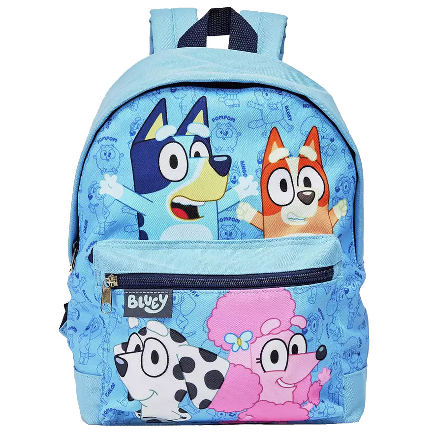 Rucksack bluey Charaktere blau