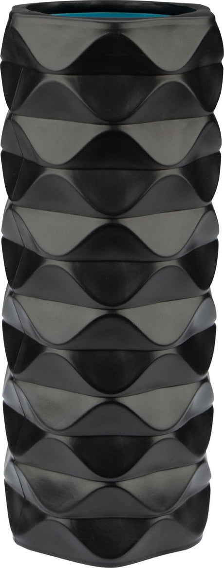 Avento massage roller - foam - wave - zwart blauw