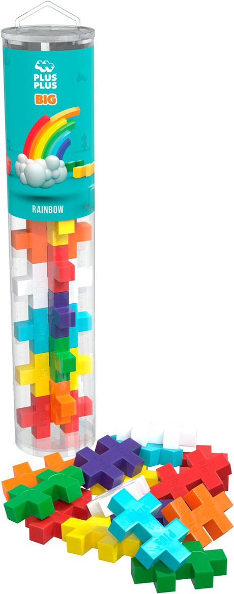 Plus-Plus großer Regenbogen – 15-teiliges Bauset – 4353 – Bauspielzeug – Konstruktionsspielzeug – Set mit Bausteinen – ab 1 Jahr