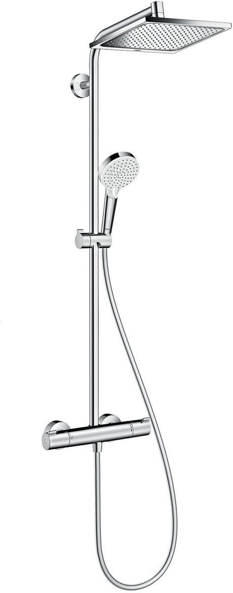 Hansgrohe Crometta E - Showerpipe - 240mm - 1 Strahlfunktion - Chrom - mit Thermostat