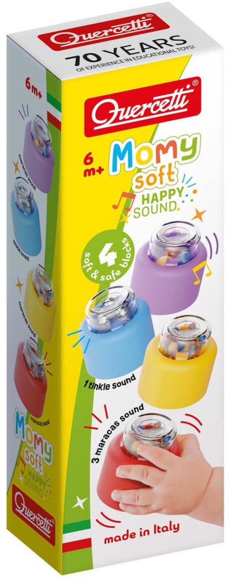 Quercetti Momy Softbausteine ​​mit Sound, 4 Stück.