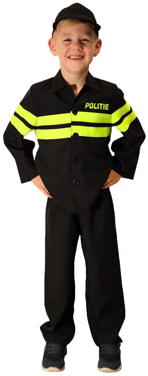 Rubies Rubies Kostüm Polizeijungen schwarz neongrün Größe 152