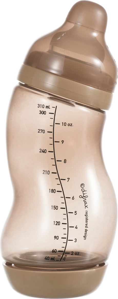 Difrax Babyflasche breit – 310 ml – braun – 1 Stück – S-Flasche – Anti-Kolik