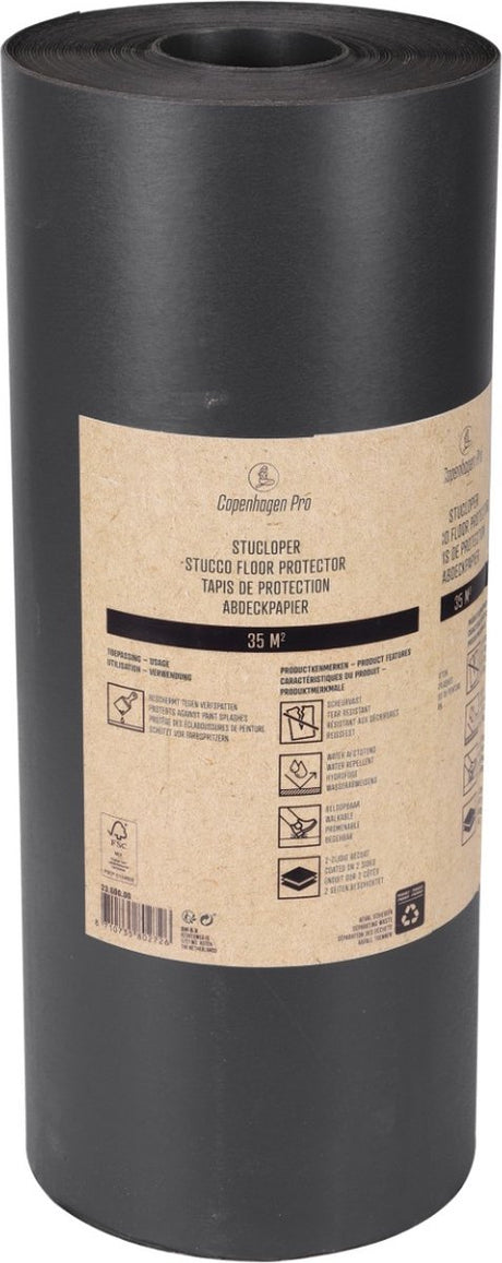 Stuckläufer Copenhagen Pro – FSC – reißfest – beidseitig beschichtet – grau – 55 cm x 63 Meter