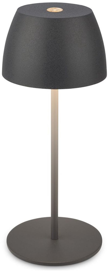 Briloner serina mini - wiederaufladbare Tischleuchte - kabellose Lampe - Touch-dimmbar - mit Batterie - ø8 x 20 cm - Anthrazit
