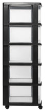 Curver Essentials Schubladensystem – 5x20 Liter – schwarz transparent