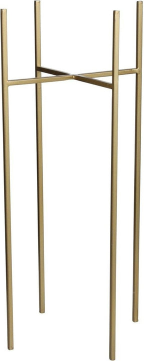 Mica decorations - bloempot plantenpot standaard verhoger - goud - b18.5 x h55 cm - metaal