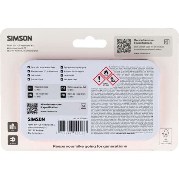 Simson E-Bike Reparaturbox auf Karte