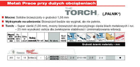 Milwaukee perziken 300 1,4mmtorch bim 25szt (dunne) (25) metaal
