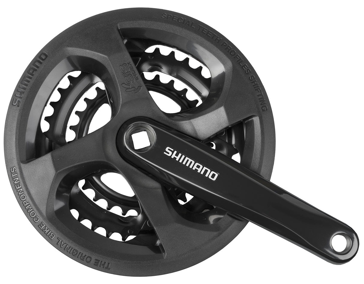 Shimano Kurbelgarnitur fc-ty301 48x38x28t -4mm 170mm 6-8 Gang schwarz