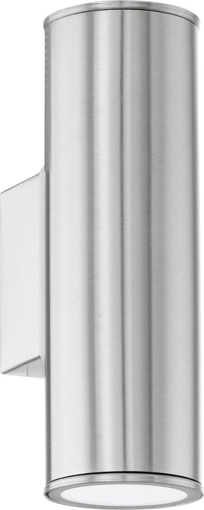 Eglo riga wandlamp - voor buiten - 2 lichts - led - rvs