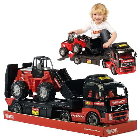 Polesie-Mammut-Volvo-LKW + Anhänger + Bagger
