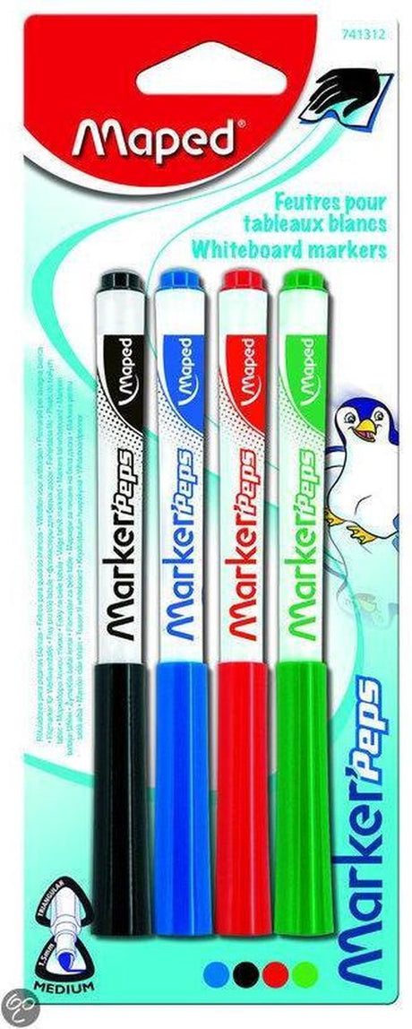 Maped Office Whiteboard-Filzstifte, verschiedene Farben, 4 Stück