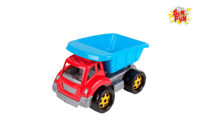 Sun fun kiepwagen 32x20x18cm rood blauw