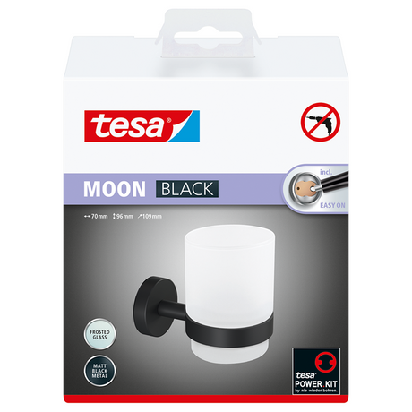 Tesa 1072285 - moon black bekerhouder zwart | 1 stuks