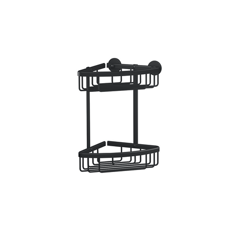 Tesa 1072289 – aluxx black Eckduschregal schwarz, doppelt | 1 Stk