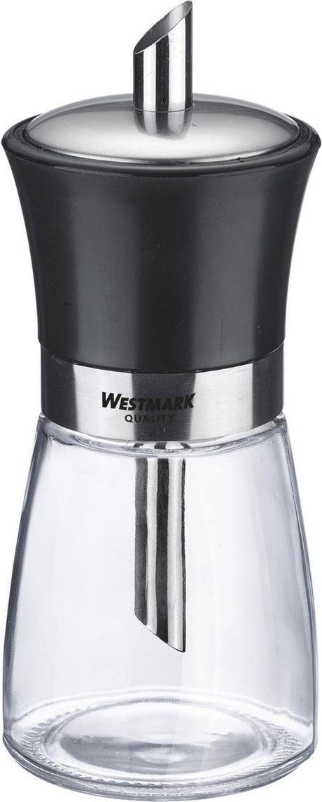 Westmark Zuckerstreuer, Fassungsvermögen: 190 ml, Glas Edelstahl Kunststoff, schwarz, transparent schwarz silber, 63592260