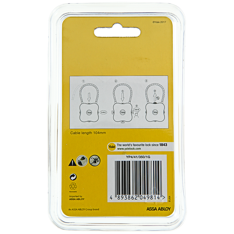 Yale 1060502 - code hangslot flex groen | 3 stuks