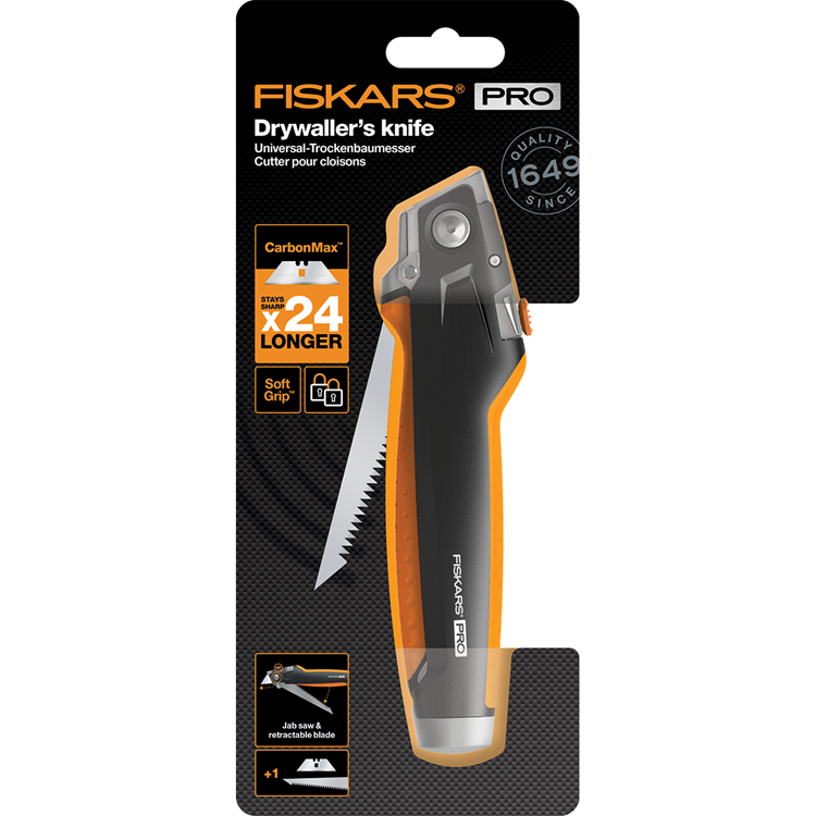 Fiskars Carbonmax Gipskartonmesser